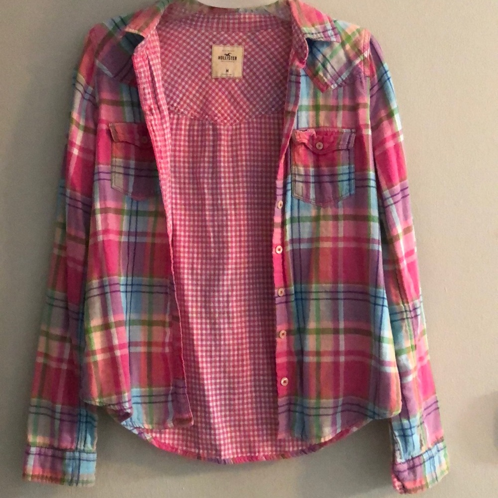 Hollister colorful flannel